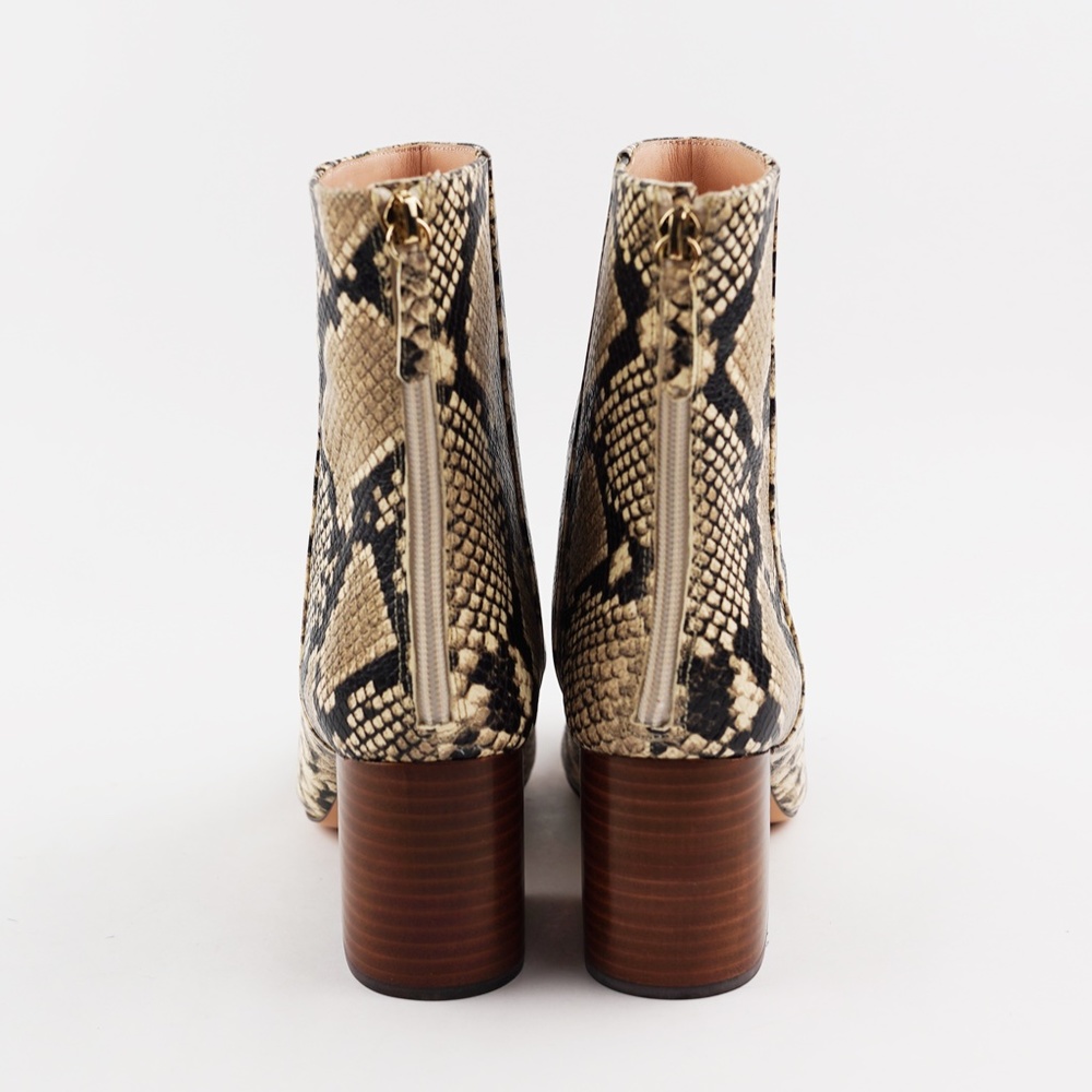 New J.CREW Size 8.5 Sadie Boots in Snake-Embossed Leather - Picture 6 of 7